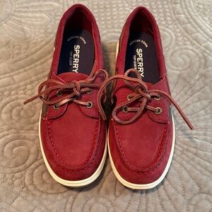Sperry Burgundy Boat Shoes